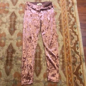 Cute velvet leggings pink